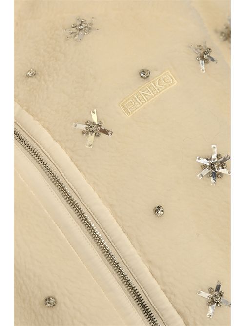 Bomber Graciana in pile con ricamo gioiello PINKO | 105976 A2YUZ15